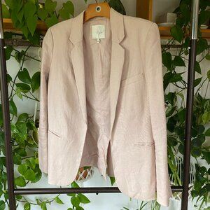 Joie Linen Blazer Dusty Pink